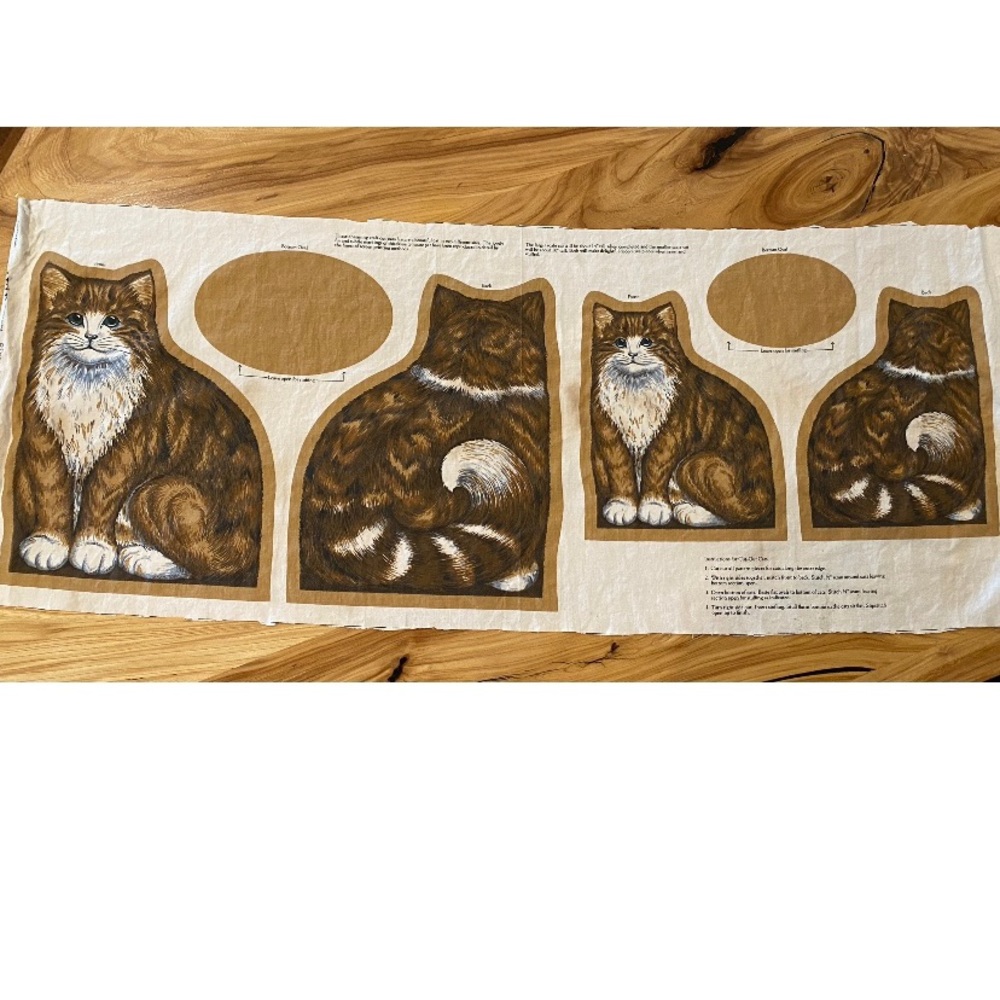 Vintage fabric! Mama and kitten set! 2 pillows for each purchase.